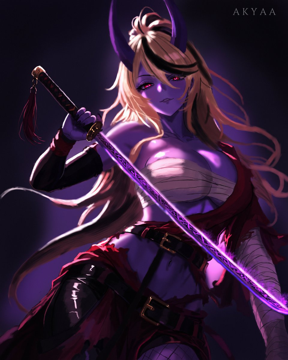 akyaa_art's tweet photo. Zagira, a Tiefling Hexblade Warlock ⚔️💜

Her blade has already chosen you.
Comission 

#DnDart #Tiefling https://t.co/GB9ZbKPJbi