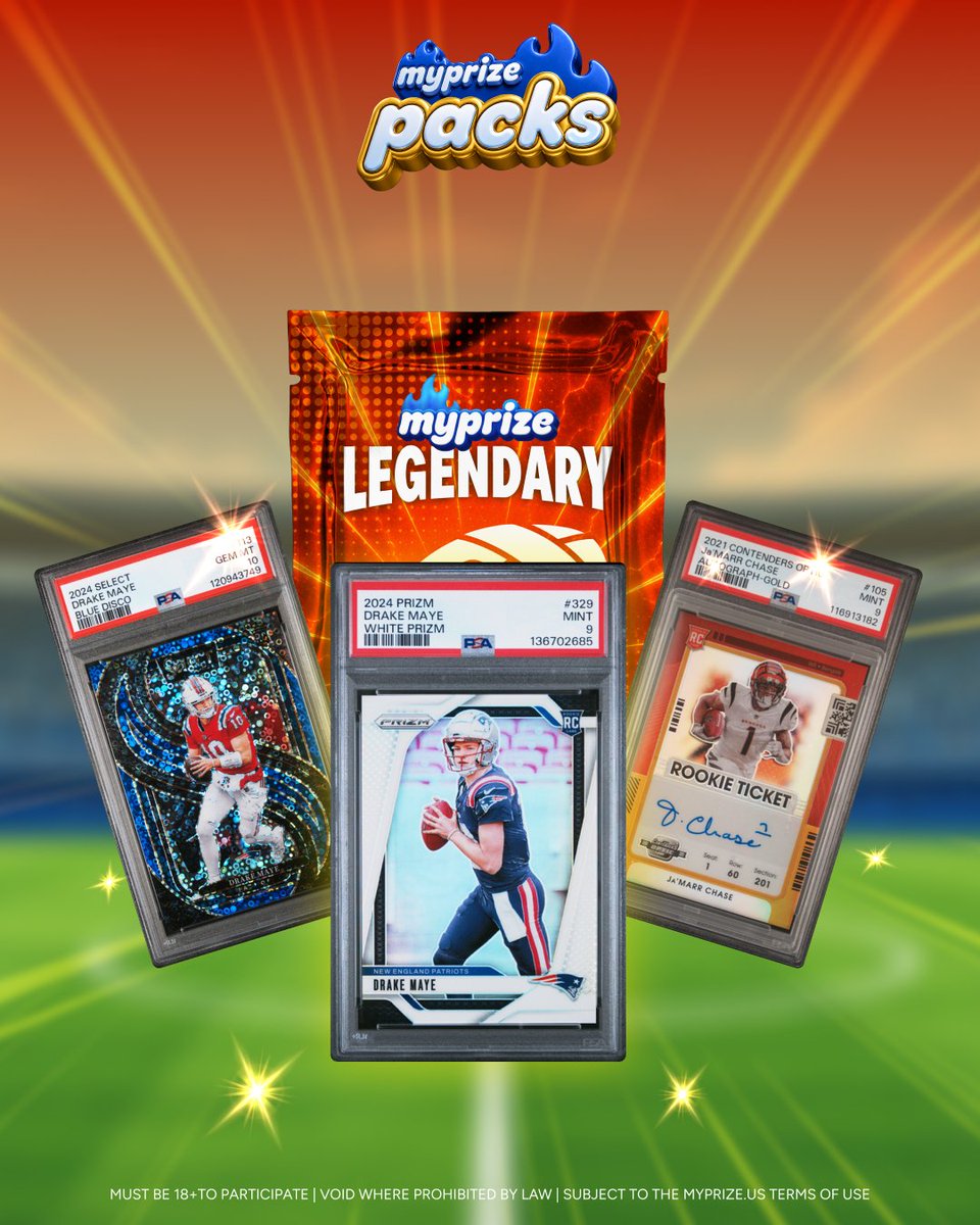 myprizeus's tweet photo. BIG SLABS. LEGENDARY HITS. 🏈💎

Rookies, Gold Autos, and Gem Mints are waiting inside MyPrize Legendary Football Packs!

👉 Hunt your next grail at MyPrize US 🚀 https://t.co/FRgSCTgEoX