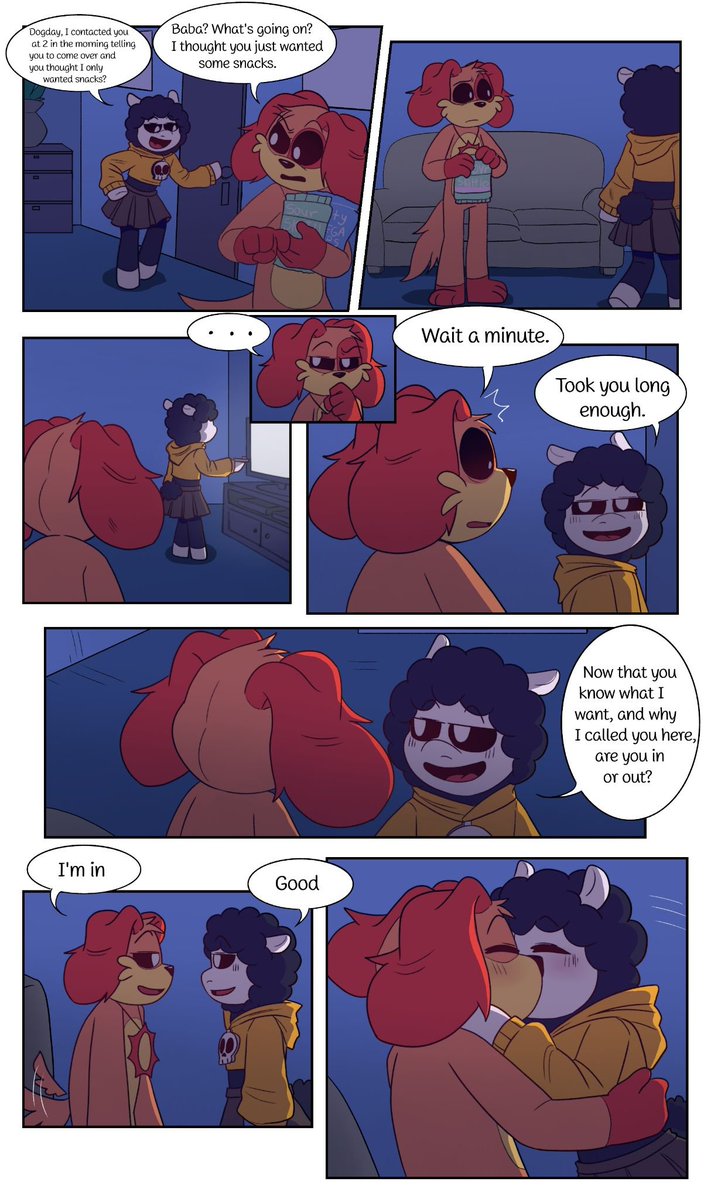 Alpha_Wolfster's tweet photo. A Taste Of Black Vanilla 3/20

Art by @MiriaLena123

Written by Me.

#Dogday #SmilingCritters #SmilingCrittersAU #Babachops #NightmareCritters #Sunskull #ATasteOfBlackVanilla https://t.co/KNe0DyHBiB