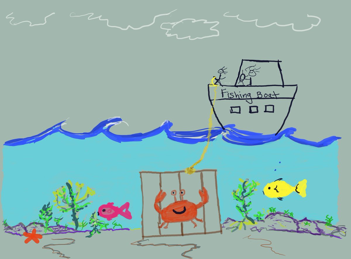 HermisioTheCrab's tweet photo. This is the original drawing used to create my crab trap video!
#HermisioTheStoneCrab #ChildrensBooks #Books #Readers #YoungReaders #Teachers #Oceanlife #SeaCreatures https://t.co/T0Y7QOanI8