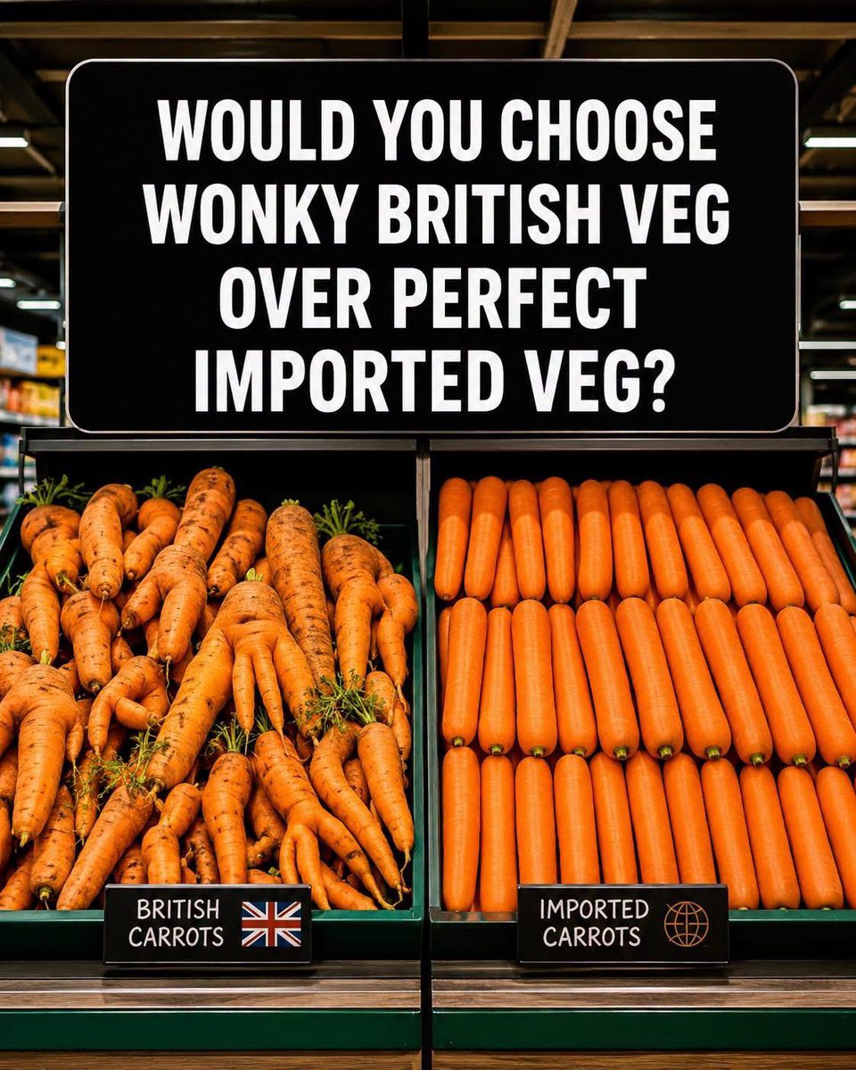 FarmingUK's tweet photo. Good British food should not be rejected simply because it looks different

Give wonky veg a chance — agree? 🥕 🇬🇧 https://t.co/PfAFytmEr4