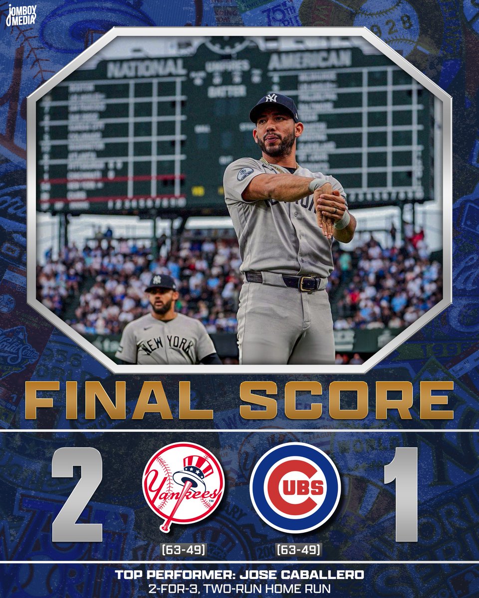 TalkinYanks's tweet photo. Yankees win the series at Wrigley! https://t.co/UdnrVBvsRq