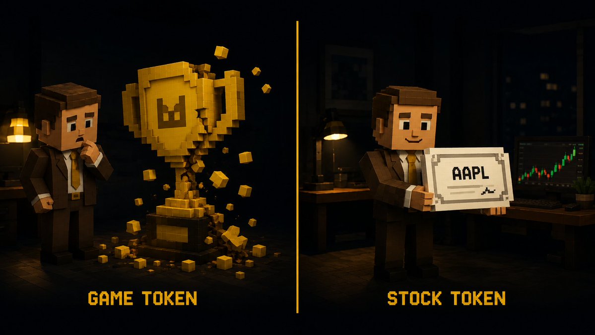 PlayFiredTycoon's tweet photo. We don't wanna pay you in $FIRED. That prize needs endless new buyers, and somebody holds bag at end.

Prize lives outside game economy. bStocks are tokenised claims on real US shares. 
Floor goes quiet, shares stay shares.

Plain caveat: claims, not equity. No voting rights, dividends net of withholding, closed to US persons.