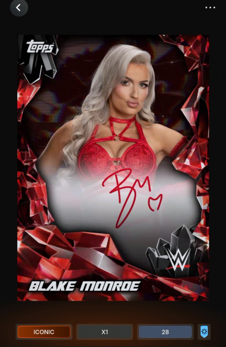 sdudas1992's tweet photo. Got this absolutely STUNNING new Blake Monroe gemstones card on Topps Slam! https://t.co/rzASwot7Ao