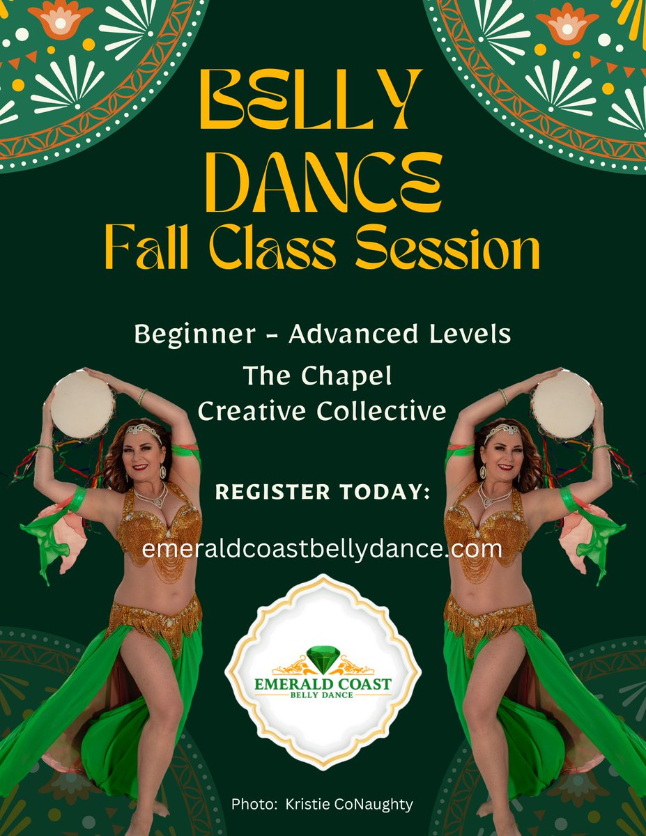 glwnolan's tweet photo. 🍂 Your fall deserves a little more sparkle!
✨ Fall classes begin in September
📍 The Chapel Creative Collective in Pensacola
💃 Beginner through Advanced levels
Find your class and register today at https://t.co/ol7XIAMncN
#PensacolaBellyDance #DancePensacola https://t.co/mkk6ScJxwF
