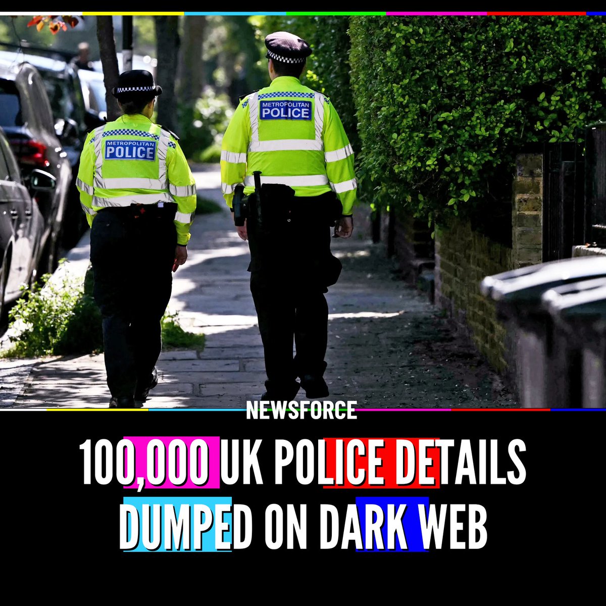 Newsforce's tweet photo. 🇬🇧Full names and contact details of more than 100,000 UK police officers and staff have been dumped on the dark web.

Hackers also breached the Ministry of Defence, Home Office, National Crime Agency and Crown Prosecution Service in the 3rd major government leak this week. https://t.co/OstiWl1skX
