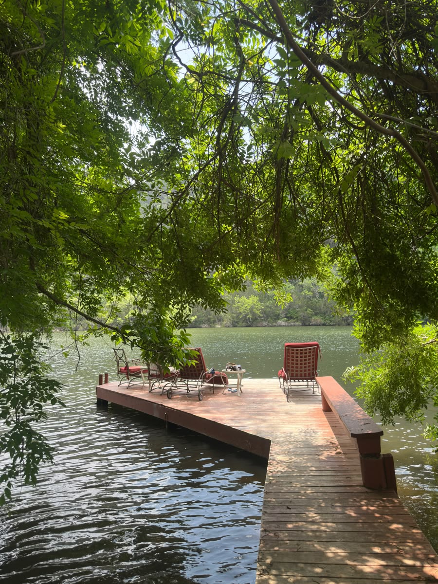 greenvibe's tweet photo. a wooden dock, soft chairs, and the quiet whisper of the water… https://t.co/Xzb8H9g0DE