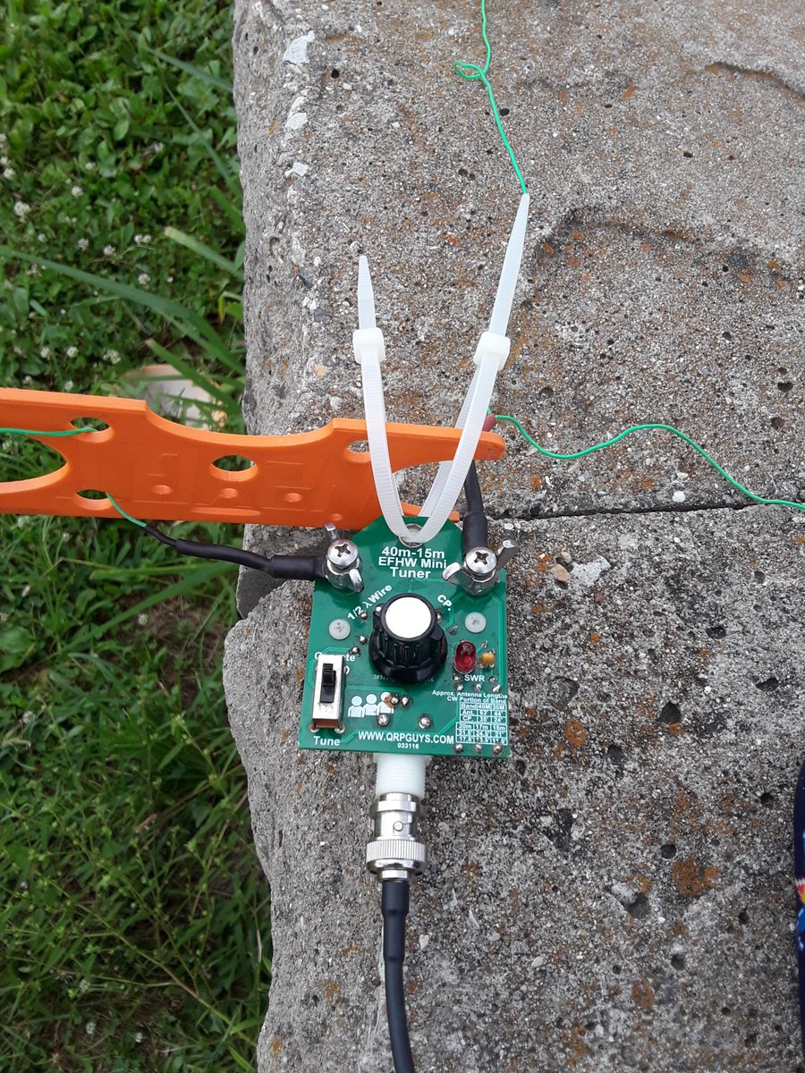 N4JAW's tweet photo. This summer Kentucky Weather has been like Florida weather. Today operating portable #AmateurRadio #HamRadio in between thunderstoms with @Youkits #HB1B #QRGuysMiniTuner with #LinkedEFHW https://t.co/PllaQIJRDA