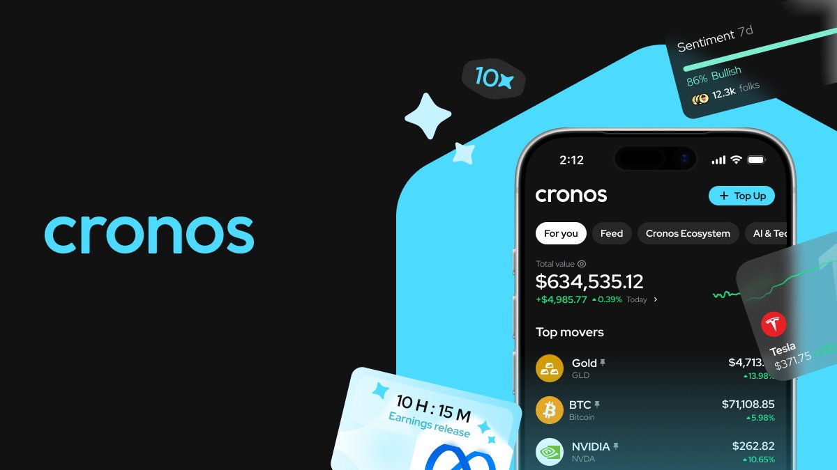 Hajedan's tweet photo. Finally found time to get my hands on @CronosApp Closed Beta

I think that most of people read the idea "wrong", so here are my honest first impressions:

1) Cronos App comes with it's "simplicity first", giving very simple flow to buy/sell Stocks/Crypto/Commodities

2) The goal to not expose "first time crypto users" to "complicated" wallets and seed phrases using Social Login works (tested on my girlfriend)

3) It DOES hide the gate to the DeFi side in it's core (although you can enable the OnChain Wallet side), which is good for newcomers at first, but advanced users could lack this

Overall, Cronos app could be serving as the gateway to "simple trading and perps" while using the @CronosNetwork railways underneath, while also not exposing the railways on the frontend to the users

(These are only my opinions, I would recommend make your own once YOU get access to it as well)

If that's good or bad, time will show, but must say the app itself (UI) is and looks polished to me  (Will drop more takes from the testing later) 🤝