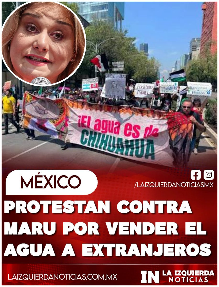IzqNoticiasMx's tweet photo. ¡LA VENDEPATRIA HACE NEGOCIO! Decenas de manifestantes rechazan en Chihuahua y Juárez el acuerdo de Maru Campos con Israel, sin transparencia y que beneficia al gobierno genocida. ¿Qué esconde este pacto?
“” https://t.co/lXAEF0IoBW