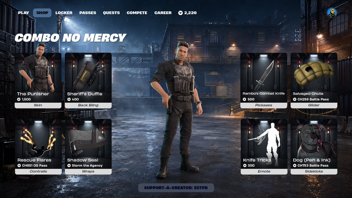 EmpFashion's tweet photo. The Punisher — No Mercy 💀

Relentless. Tactical. Unforgiving.

W or L?

Use code ECTFN #ad
#Fortnite #SpiderMan📷 #SpiderManBrandNewDay📷 #Marvel #FortniteFashion #ThePunisher https://t.co/K1X8xuNBHa