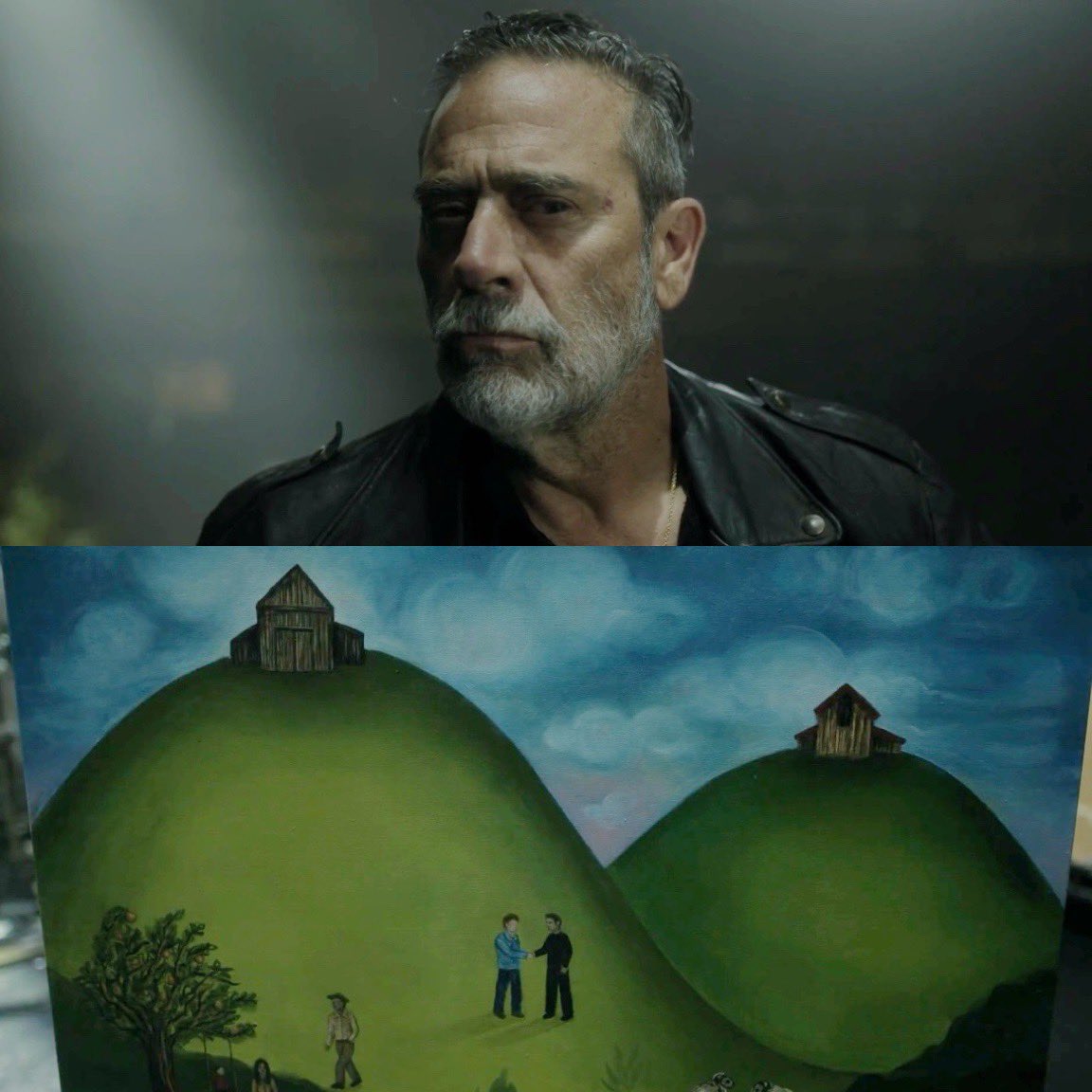 arzuamaaruz's tweet photo. iki saat bilirkişi gibi tabloyu inceledikten sonra negan; 

“It’s fuckin’ boobies” https://t.co/wd3M3x76Kn