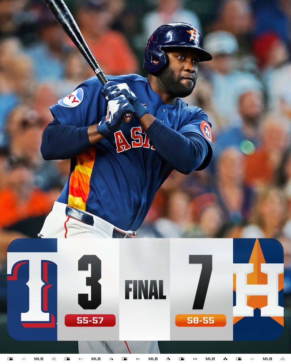 MLB's tweet photo. The @Astros finish the sweep behind a 4-hit game from Yordan Alvarez! 

They've now won 6 straight games 🚀 https://t.co/uvBG97O4uu