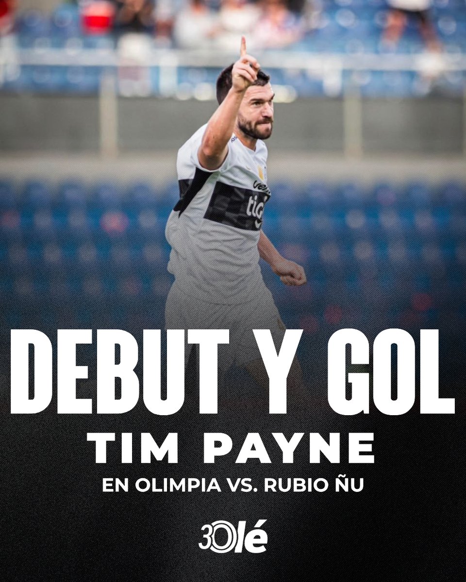 DiarioOle's tweet photo. TIM PAYNE DEBUTÓ EN OLIMPIA Y METIÓ UN GOLAZO 🤩

🇳🇿 El lateral derecho disputó su primer partido con el conjunto paraguayo, que goleó 5-0 a Rubio Ñu por la fecha 3 del Clausura

⚽ Payne recibió la pelota en el borde de la media luna, sacó un remate de primera con la derecha y la clavó en el ángulo para marcar el quinto

📸 Olimpia