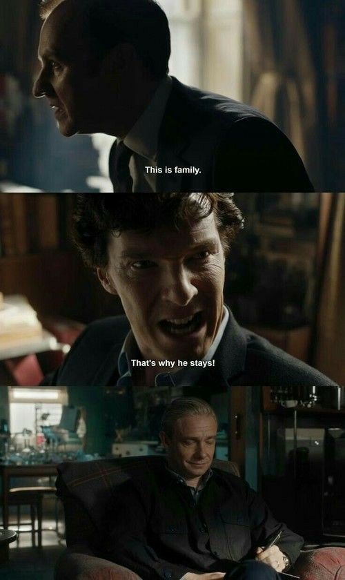 brandiwein1982's tweet photo. Over the last few days, I’ve been thinking about concepts such as ‘best friends’ and ‘family’, and when one is closer and more important than the other.
You rarely get to choose your family, but when you do, the bond is all the stronger than a simple friendship I think.
#Sherlock https://t.co/5AT0GKVQ8A