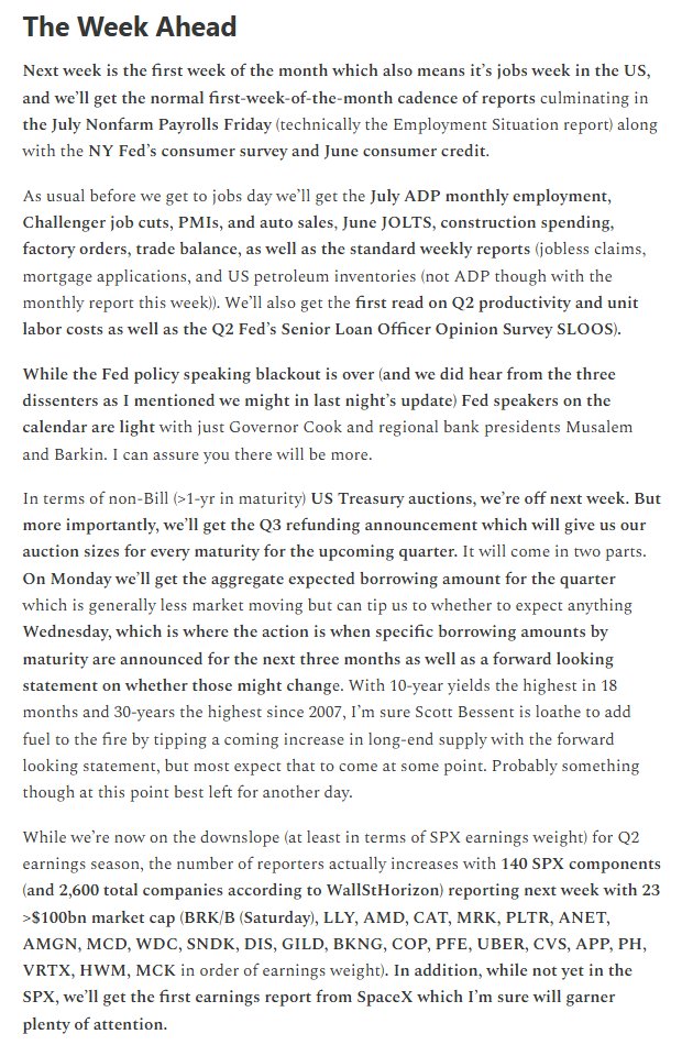 neilsethinew's tweet photo. The Week Ahead - 8/2/26
A look at the upcoming week for the US economy and equities — covering key drivers including earnings, positioning, breadth, valuations, sentiment, seasonality, interest rates, and the Fed.

https://t.co/b6bJUqpHsd https://t.co/n0F6sDkYBl