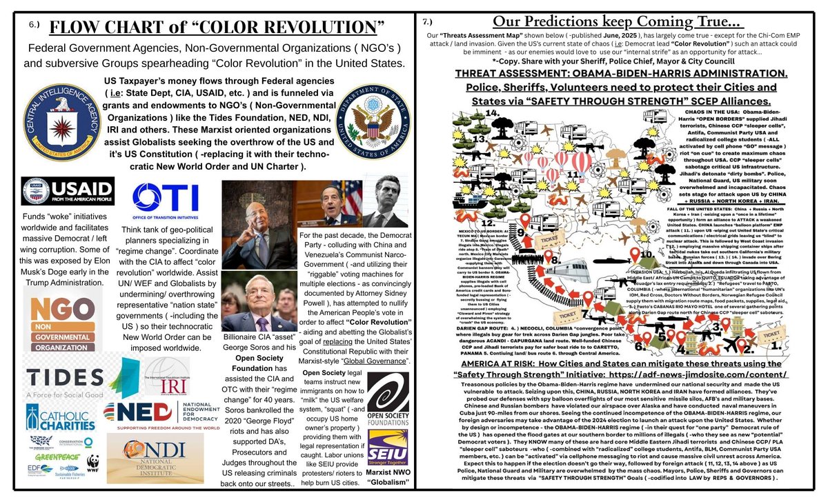 RiffjamT's tweet photo. THE DEMS want this for the US! Think about that when you go to VOTE. This "Threats Map" was produced during the Biden Admin. The Dems didn't accomplish it under Biden but they're still trying! https://t.co/EPu9VZJ3zQ
