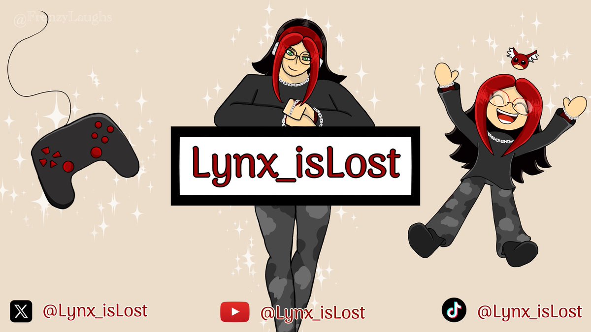 FrenzyLaughs's tweet photo. 3 comms I did for @Lynx_isLost  for their rebrand!!! Pfp, offline screen, and banner!!! Thank you again for commissioning me!!! https://t.co/9PYOv3PLRz