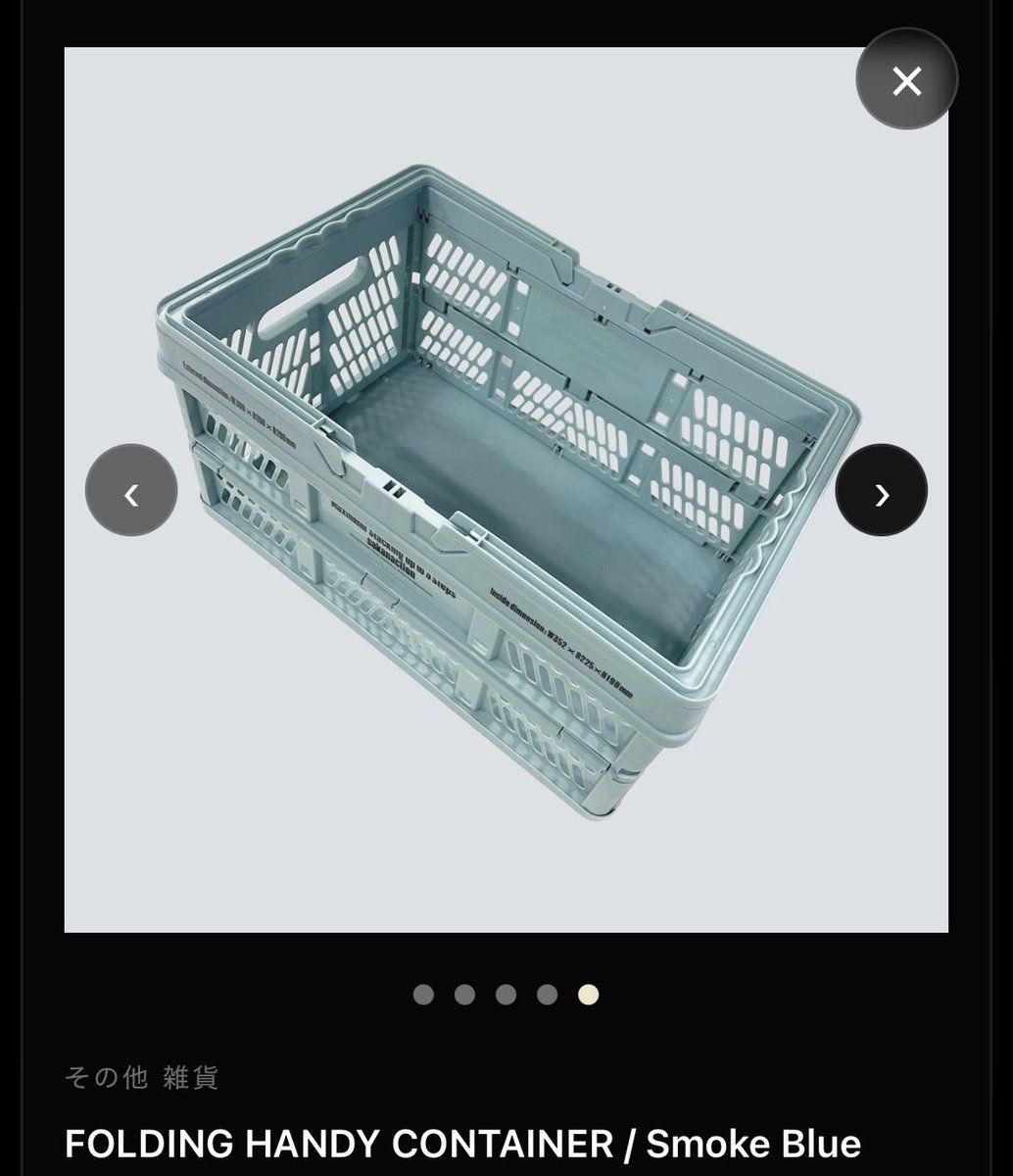 サカナクション　sakanaction 折りたたみコンテナ スモークブルー 今日はコレ🗳️ NFメンバー限定 復刻希望グッズ投票！ FOLDING HANDY