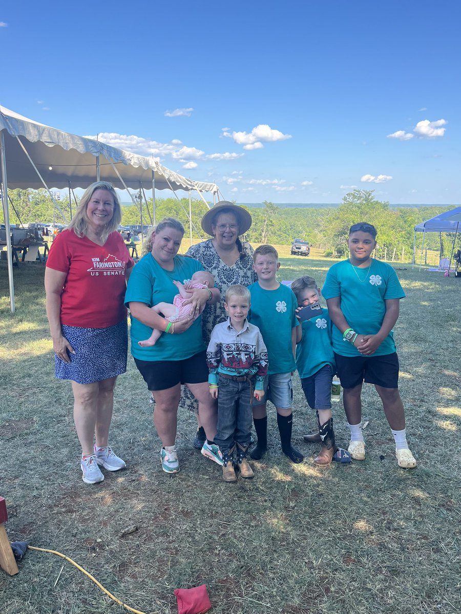 KimFaringtonVA's tweet photo. On Friday, I visited the Albemarle County Fair and spoke with first responders, farmers (like my new supporter Mary and her beautiful family!) and small business owners about their concerns for the future of Virginia. I assured them that I’ll use their input and common sense solutions to help all Virginians. 

Don’t assume your friends and neighbors know about Election Day on August 4th! Please contact them and take them along with you to the polls to vote for me, Kim Farington! 

Kindly share this post! Learn more about me at https://t.co/kerED8FIM7