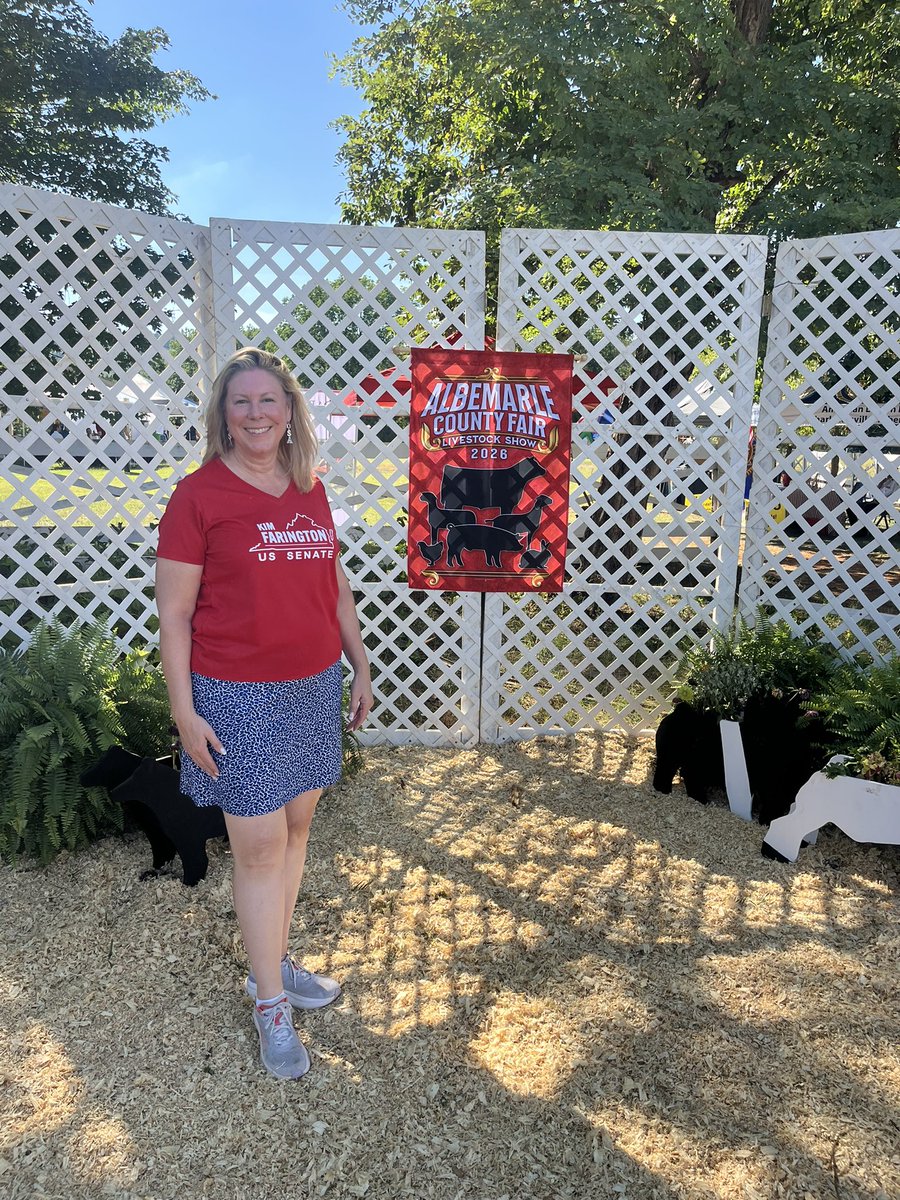 KimFaringtonVA's tweet photo. On Friday, I visited the Albemarle County Fair and spoke with first responders, farmers (like my new supporter Mary and her beautiful family!) and small business owners about their concerns for the future of Virginia. I assured them that I’ll use their input and common sense solutions to help all Virginians. 

Don’t assume your friends and neighbors know about Election Day on August 4th! Please contact them and take them along with you to the polls to vote for me, Kim Farington! 

Kindly share this post! Learn more about me at https://t.co/kerED8FIM7