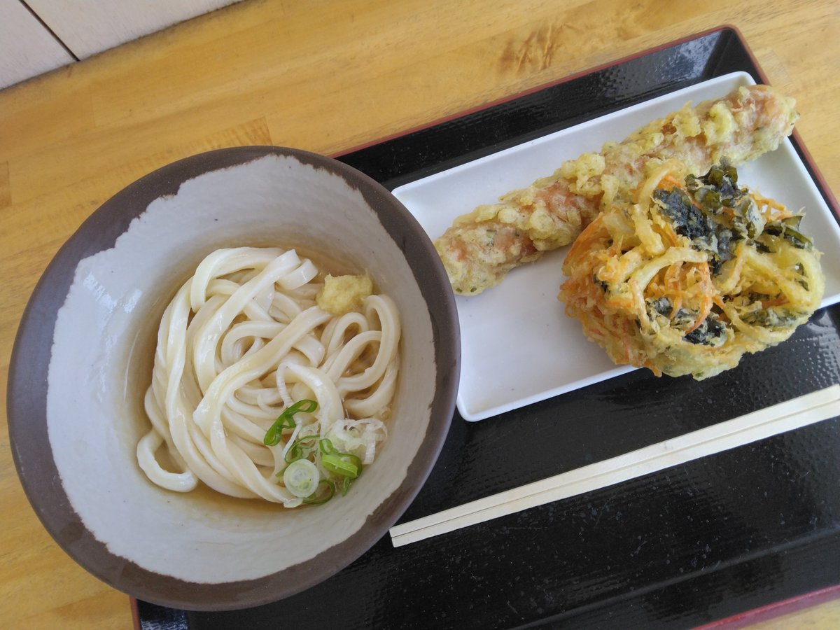 岩手県紫波町のうどん店「たかのはし」でいりこ出汁のひやひや並盛り