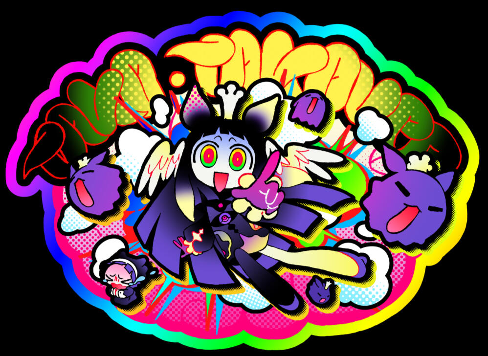 tellingbones's tweet photo. wanted to repost this bc i originally posted in poopy cmyk  and it ended up printing very vibrantly 🤤 ty ty everybody who picked these up at offkai

#inART #いなート https://t.co/llrjay9Teb