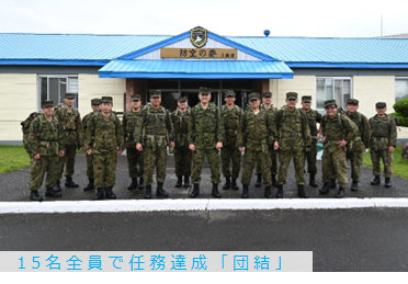 NA_1AAB_PR's tweet photo. #第１高射特科団本部(団長 青木将補)は、基礎体力の向上及び「団結・規律・士気」の強化を目的に２０Km行進訓練を実施しました。途中から雨が降りしきる中、１５名全員が任務を達成しました。我ら#１高団は、引き続き訓練に邁進します！
#東千歳駐屯地 ＃団結 ＃規律 ＃士気 https://t.co/miW8X8Qmjt