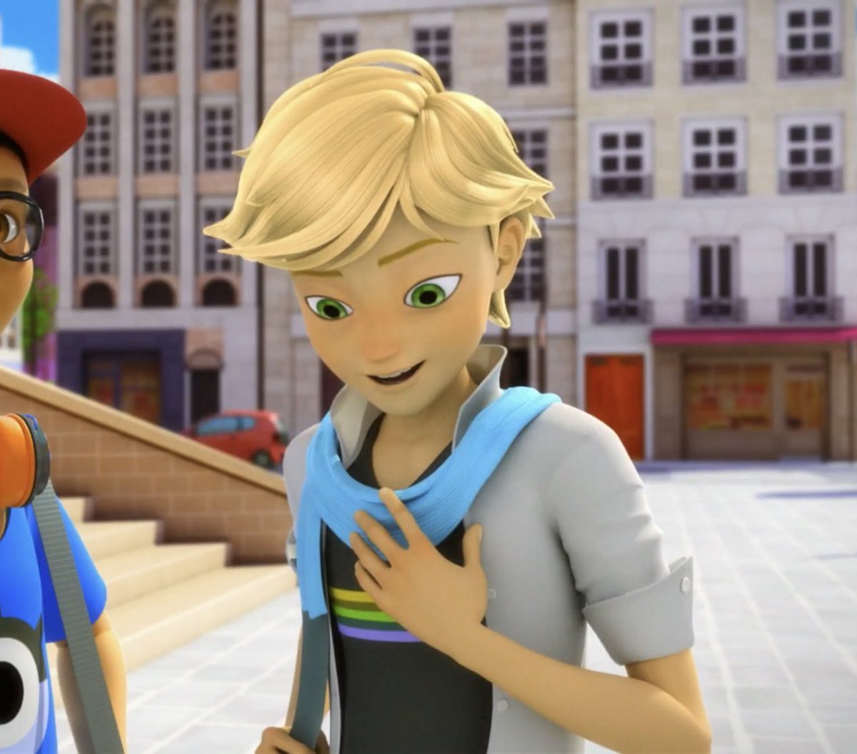 bugsgif's tweet photo. pensando que a marinette não quis nem contar que foi ela quem fez o cachecol de aniversário pro adrien pq ficou com dó dele, imagine contar que esse tempo todo o pai dele era um super vilão que queria trazer a mãe morta dele a vida https://t.co/24M3oJzPDR