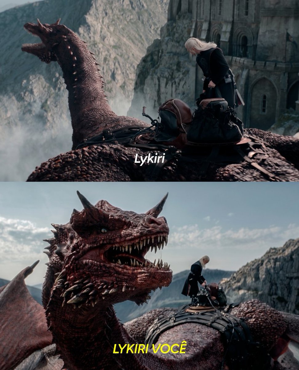 Rip1AG's tweet photo. Amando como Caraxes tá muito poucas ideias ..... Se ele gritar mais um pouco ele vai falar "LYKIRI É O KRALHO " #HOTD #houseofthedragon https://t.co/eewBnAThpc