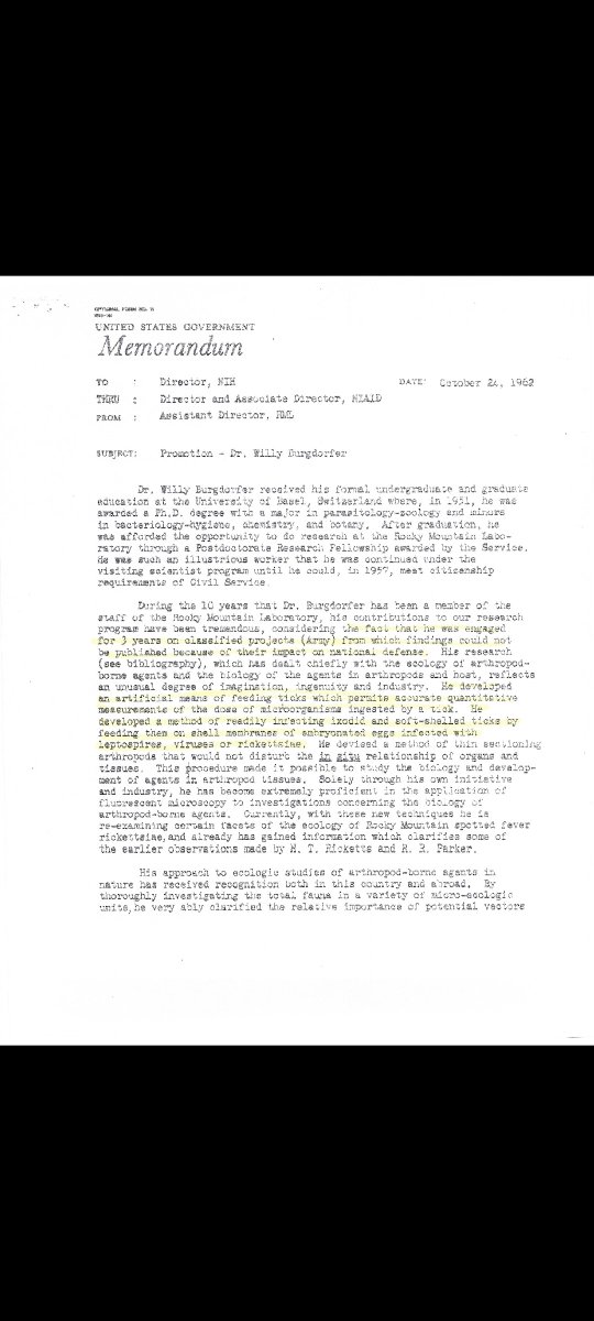 testthetruthh's tweet photo. wait til the mid-wit academic finds out the spirochete Borrelia burgdorferi is named after

Willy Burgdorfer.

1959 just working for the US gov testing what happens when you deliberately get the Rocky Mountain wood tick infected /w 2 infectious agents. https://t.co/e4OGaL0hGC