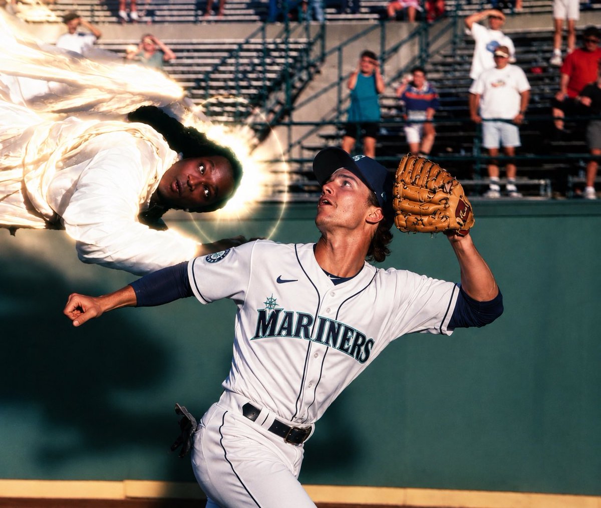 samanthajbo's tweet photo. WITCHES OR ANGELS IDC BUT PLS HELP US MAKE IT TO THE POST SEASON #tridentsup #seattlemariners #truetotheblue https://t.co/AC5jgkebOO