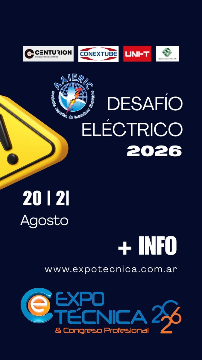 aaieric's tweet photo. AAIERIC - ⚡⚡Expo Técnica 2026⚡⚡ https://t.co/IMve2DXhHQ https://t.co/ODrY1UOmOM