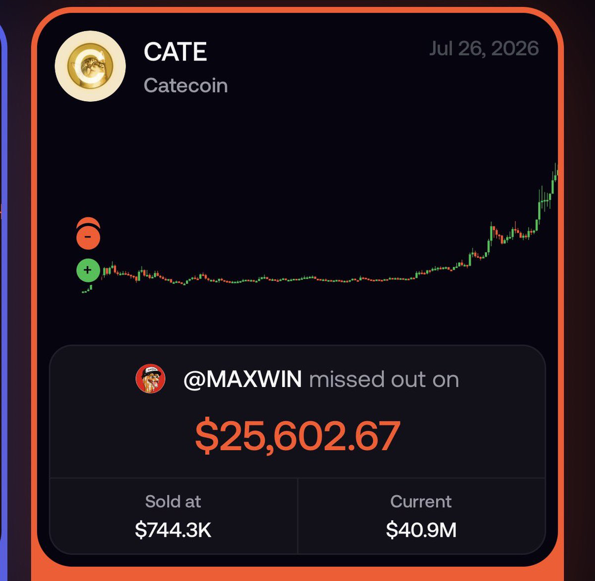 maxwin's tweet photo. $400 -> $26k and counting 

LOL 

GG https://t.co/az3dvqCoff
