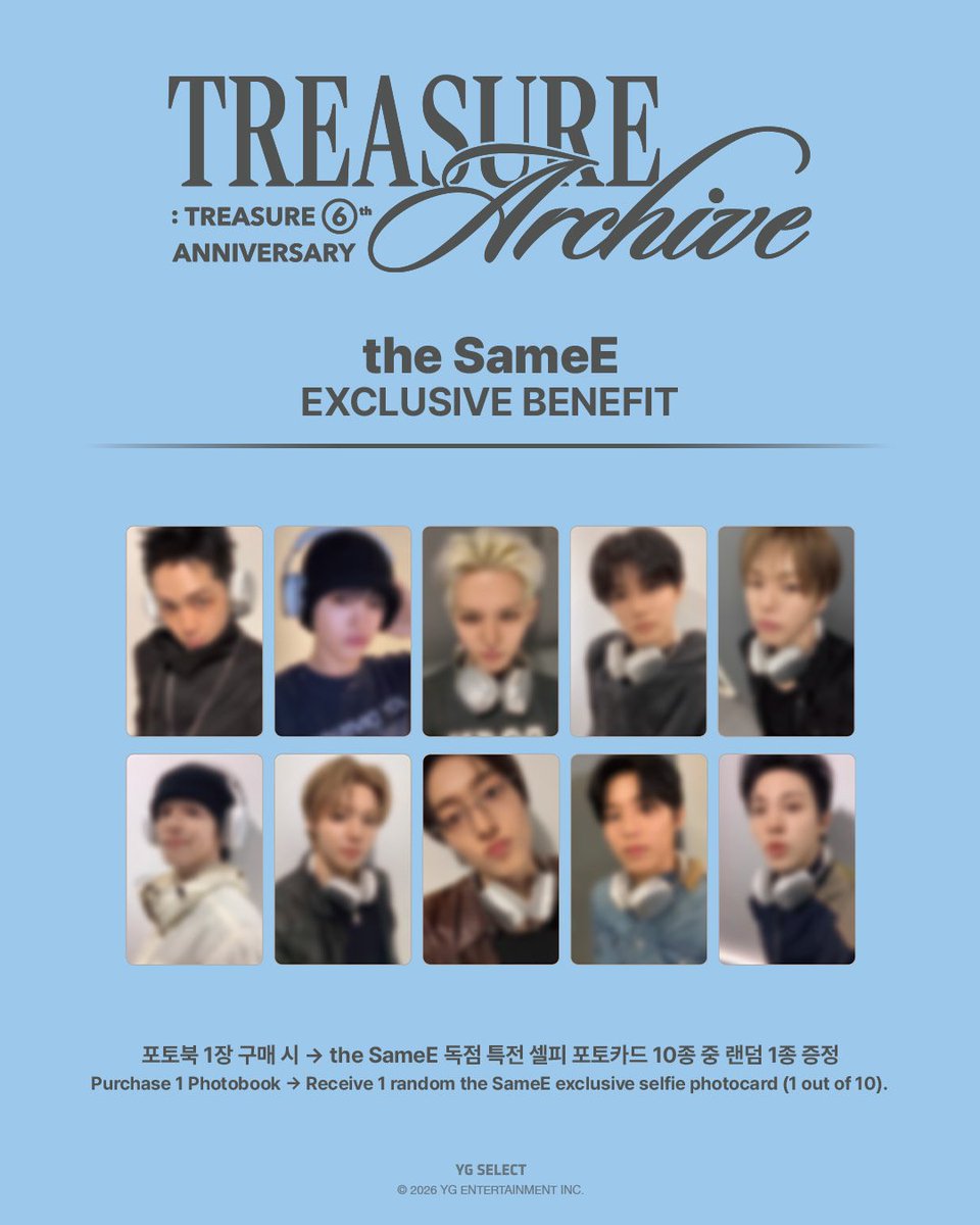 theSameE_insa's tweet photo. [TREASURE ARCHIVE : TREASURE 6th ANNIVERSARY] 예약판매 오픈! 
TREASURE 6th ANNIVERSARY를 기념하여 포토북 구매 시 독점 특전 셀피 포토카드를 만나보세요💎✨

📍the SameE 인사점 (서울 종로구 인사동길 49, 안녕인사동 3층) 

#TREASURE #TREASURE6thANNIVERSARY #TREASUREARCHIVE #YGSELECT https://t.co/rLQ0Vg3b1d