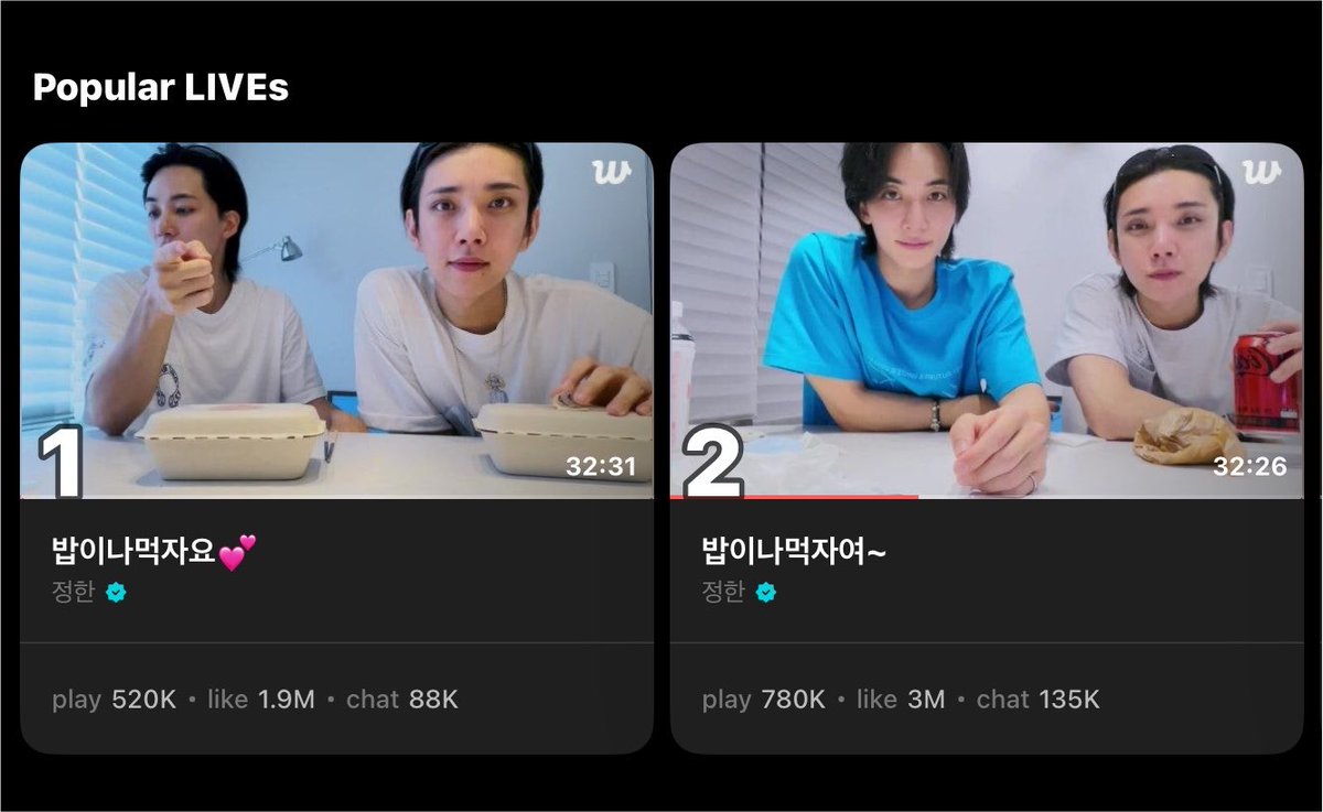 jihanhour's tweet photo. Popular lives on SEVENTEEN Weverse top 1 &amp; 2 😄

By the way, English subtitles are already available for the 260729 live. https://t.co/hMiBGlb7tt