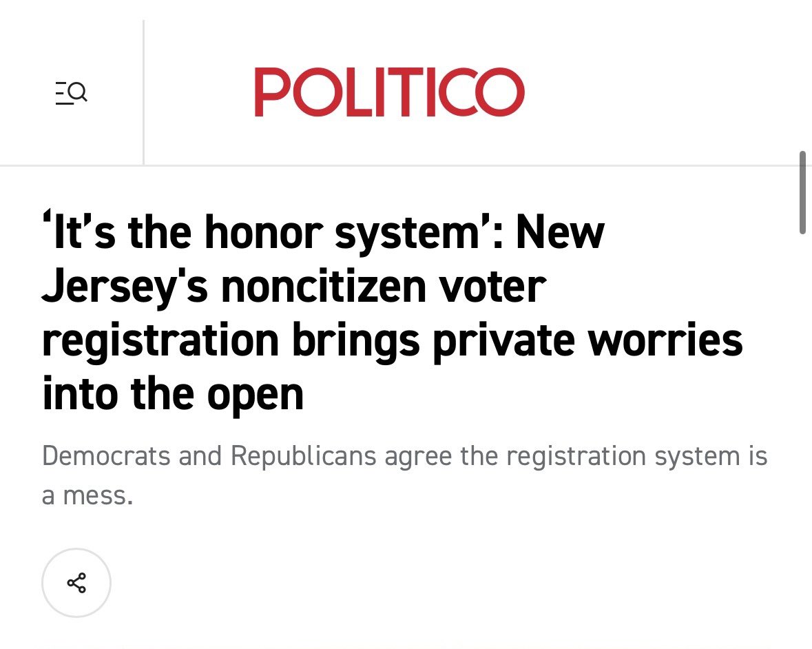 MikeCrispi's tweet photo. The people who said there was no election fraud are the same people who ran elections on “the honor” system for the last decade. 

And then called you a conspiracy theorist for insinuating that people may cheat 

STOP THE NEW JERSEY STEAL! https://t.co/0jQ3EMshRK
