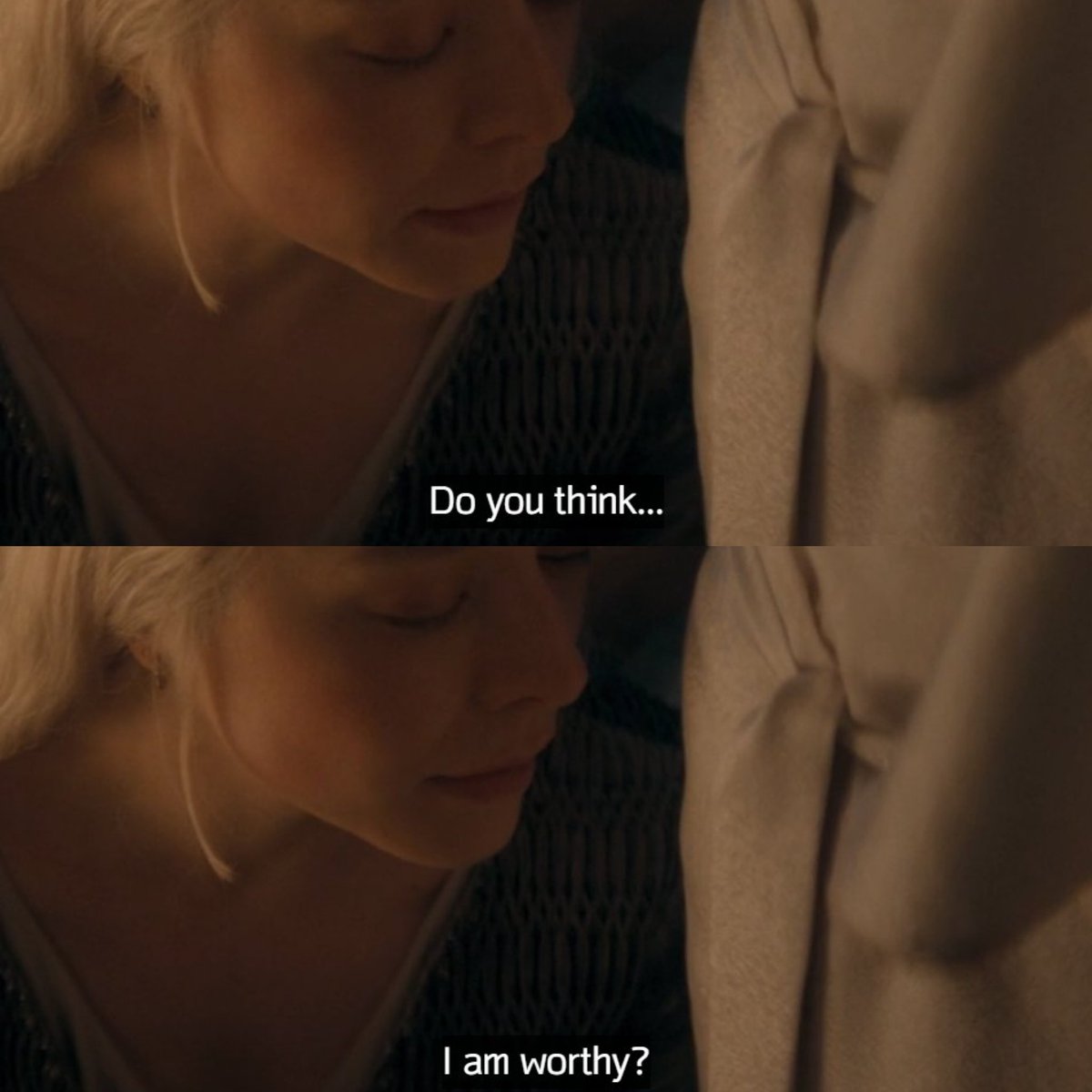 smithcelblondie's tweet photo. Mysaria manipulating Daemon by telling him exactly what he wants to hear during his vulnerable moments, and she’s doing the same thing to Rhaenyra just an episode after she hid information from her. #HouseOfTheDragon https://t.co/J2A3dwyTH3
