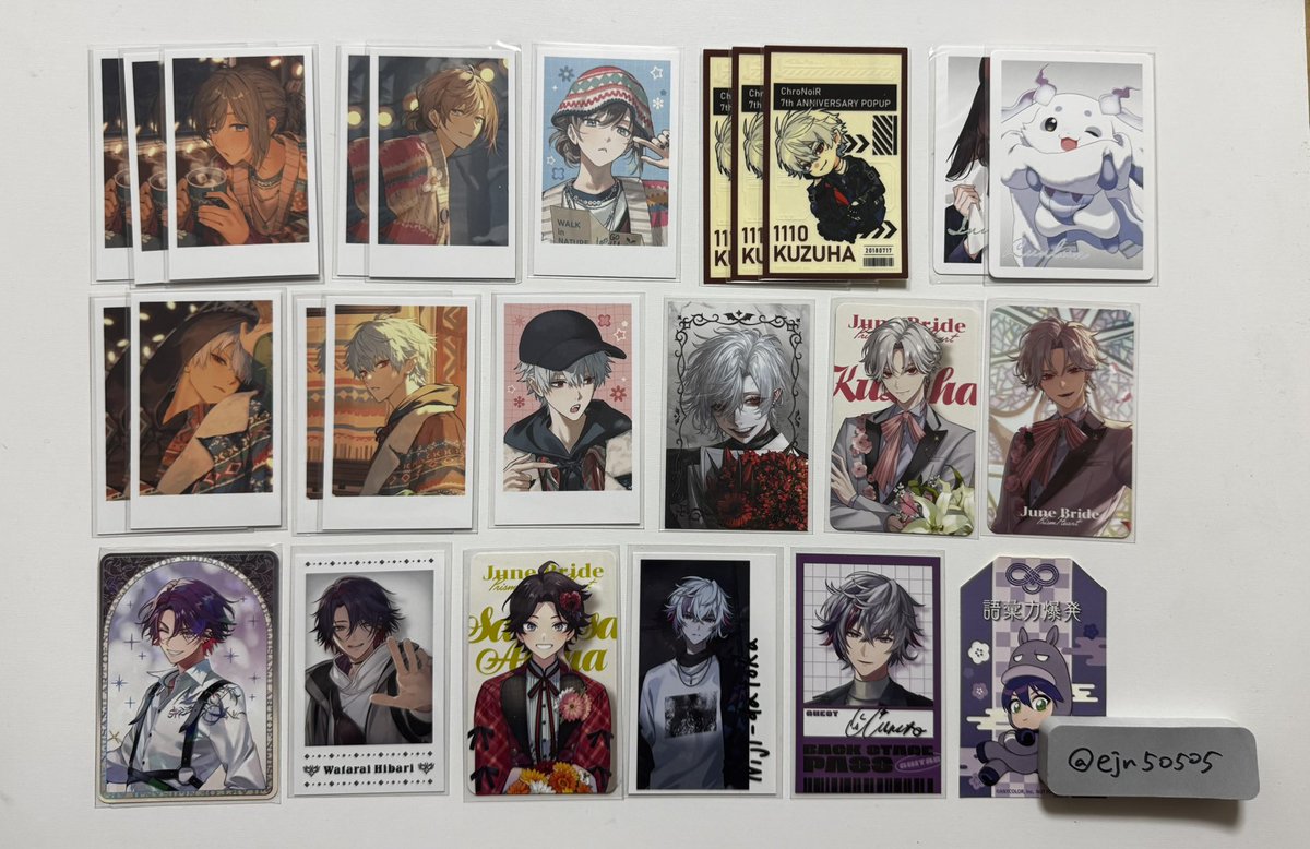 ejn50505's tweet photo. 【交換】にじさんじ 2nd LIVE 孤独 ChroNoiR 8th Anniversary  8周年 特典

譲:画像1.2.3

求:画像4

・組み合わせによってお断りする可能性◎
・1:複数◎
・都内手渡しor郵送
検索からでもお気軽に声がけください🙇‍♀️ https://t.co/bQz8JA4Y4P