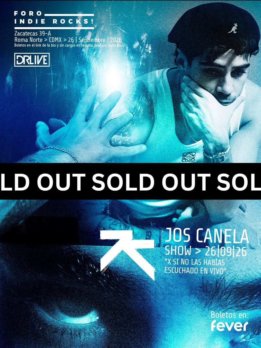 JosCanelaHQ's tweet photo. Felicidades @JosDice por este nuevo sold out. No podemos esperar para escuchar en vivo lo que nos tienes preparado. https://t.co/Ch08OIVoJy