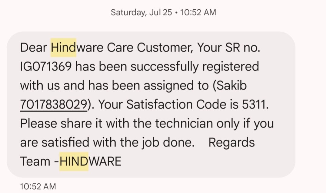 ManojsSaini's tweet photo. @HindwareAppl @HindwareApp   @Hindware_India.  I registered a service request for my kitchen chimney 15 days ago (Ticket ID:IG071369 , but there has been ZERO response. Please resolve this ASAP or I will escalate to @NationalConsumerHelpline (1915).
Phone: 9536692919 https://t.co/5TTWhUWWCg