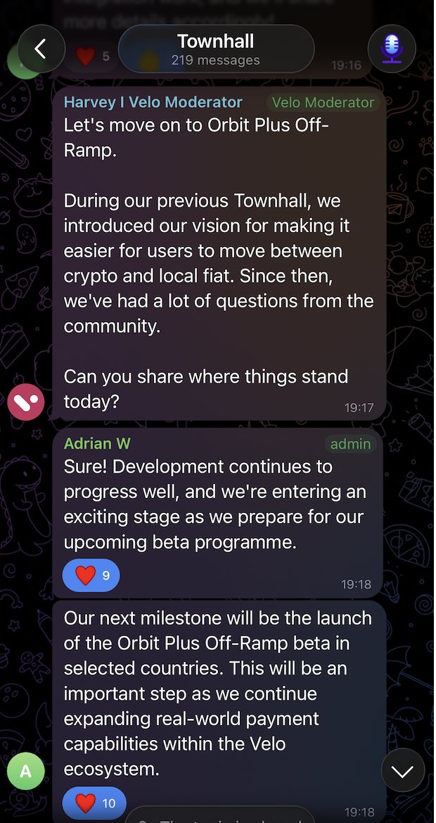 Pure8Nature's tweet photo. $VELO l @veloprotocol l @VeloOfficial_KR 

Summary from the recent VELO Townhall on 31 Jul

1⃣ @BinanceUS Listing

1. Mainly boosts credibility. Getting listed means the exchange has done its own due diligence, which acts as a positive signal.
2. Listings are just a door. Real value comes from building useful products so people actually use the token.
3. Possible Binance Global listing: The decision is entirely up to Binance. VELO focuses on growing volume, users, and staying compliant.
4. This milestone is one positive step, not the end goal. Real value comes from actual usage (transactions, card spending, off-ramp activity). Listings simply make it easier for people to enter.

2⃣ Debit Card - Current status

Commercial agreements are done. The project is now in the integration and compliance phase with multiple partners. Development and integration continue. Details will be shared as they become available.

Spending limits 💳 
- There will be daily/monthly limits set by the card issuer and scheme (not only by VELO)
- Limits depend on the user’s verification level (fully verified users get higher limits). Exact numbers will be published before the beta.

3⃣ Orbit Plus Off-Ramp - Current status

Development is progressing well. Next milestone is a beta launch in selected countries to expand real-world payment options.

A small group of community testers will be invited. Registration details will be posted on Telegram and X. Feedback (including bugs) is welcome.

Off-Ramp lets users convert crypto to local currency and withdraw to a bank. The card lets users spend crypto directly without cashing out. Together they create a more complete payment experience.

4⃣ Orbit Plus (Wallet/App) - Latest updates

Orbit Plus is becoming the main gateway to the whole VELO ecosystem (Off-Ramp, upcoming debit card)

Continuous UX improvements are underway. 
An upcoming app update will log existing users out, back up your recovery phrase (seed phrase) before updating or logging back in, or you may lose access.

Orbit Plus is more than a wallet. It’s the entry point for storing assets, sending/receiving tokens, Off-Ramp, Debit Card. 

5⃣ AI Integration (Future Plan) 🤖

VELO sees 2 main opportunities
1. Enabling AI agents to make payments themselves 
2. Using AI to automate repetitive manual work in payments.