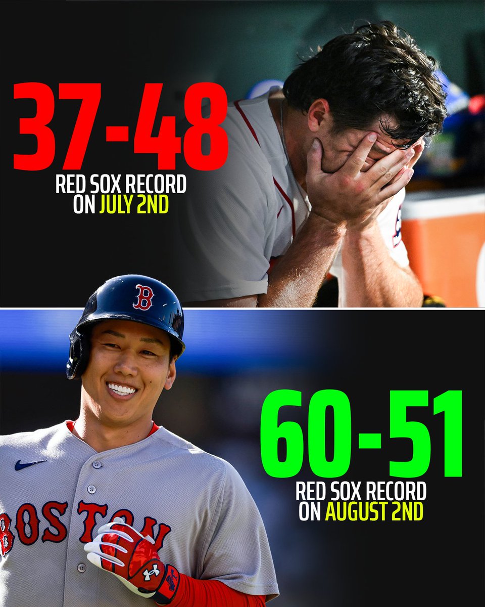 DraftKings's tweet photo. The Boston Red Sox have one of the best season turnarounds in MLB 🙌

(h/t @theblockspot) https://t.co/s1AVr0Kb2X