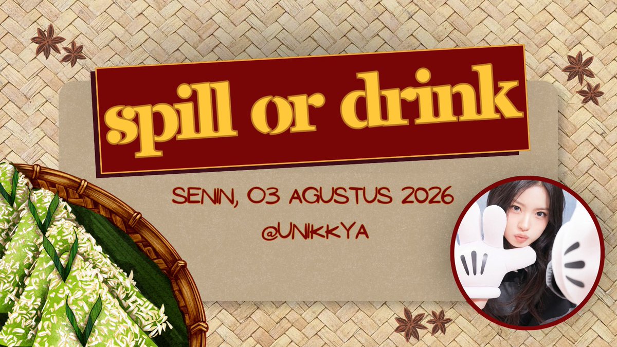 uniKKYA's tweet photo. ᅠ  ❲ 💬 ❳ 𝐔𝐝𝐚–𝐔𝐧𝐢, 𝐦𝐚𝐫𝐢 𝐦𝐚𝐤𝐚𝐧 𝐛𝐚𝐫𝐚𝐦𝐚𝐢-𝐫𝐚𝐦𝐚𝐢, 𝐥𝐚𝐡.ᐟ

ᅠ     📆 03/08/2026
ᅠ     🕰️ 09:00 WIB
ᅠ     🥘 Spill or Drink 
ᅠ     🧑‍🍳 Kya(@uniKKYA)

Repost untuk ikut makan bersama! ᅠ https://t.co/5sjLf2y4HG