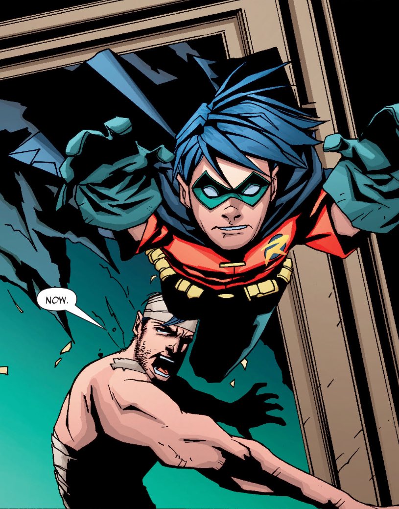 koriandred's tweet photo. batman throws robin like a pokeball directly at his foes https://t.co/kf2iZVRJFX
