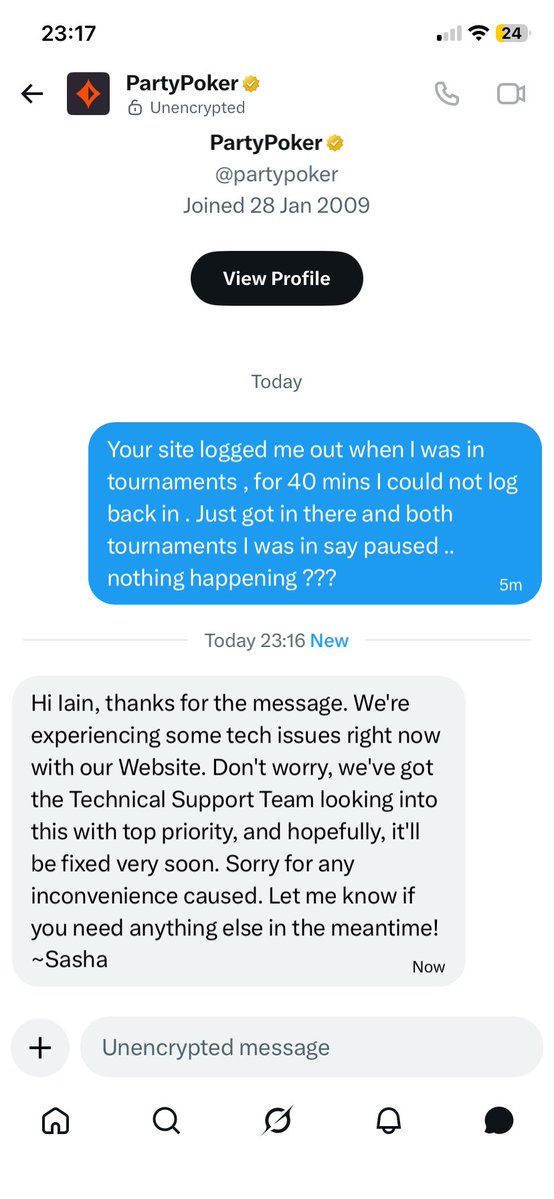 imc74's tweet photo. Quick reply when I messaged them @partypoker #partypoker https://t.co/BrbrzVLWsI