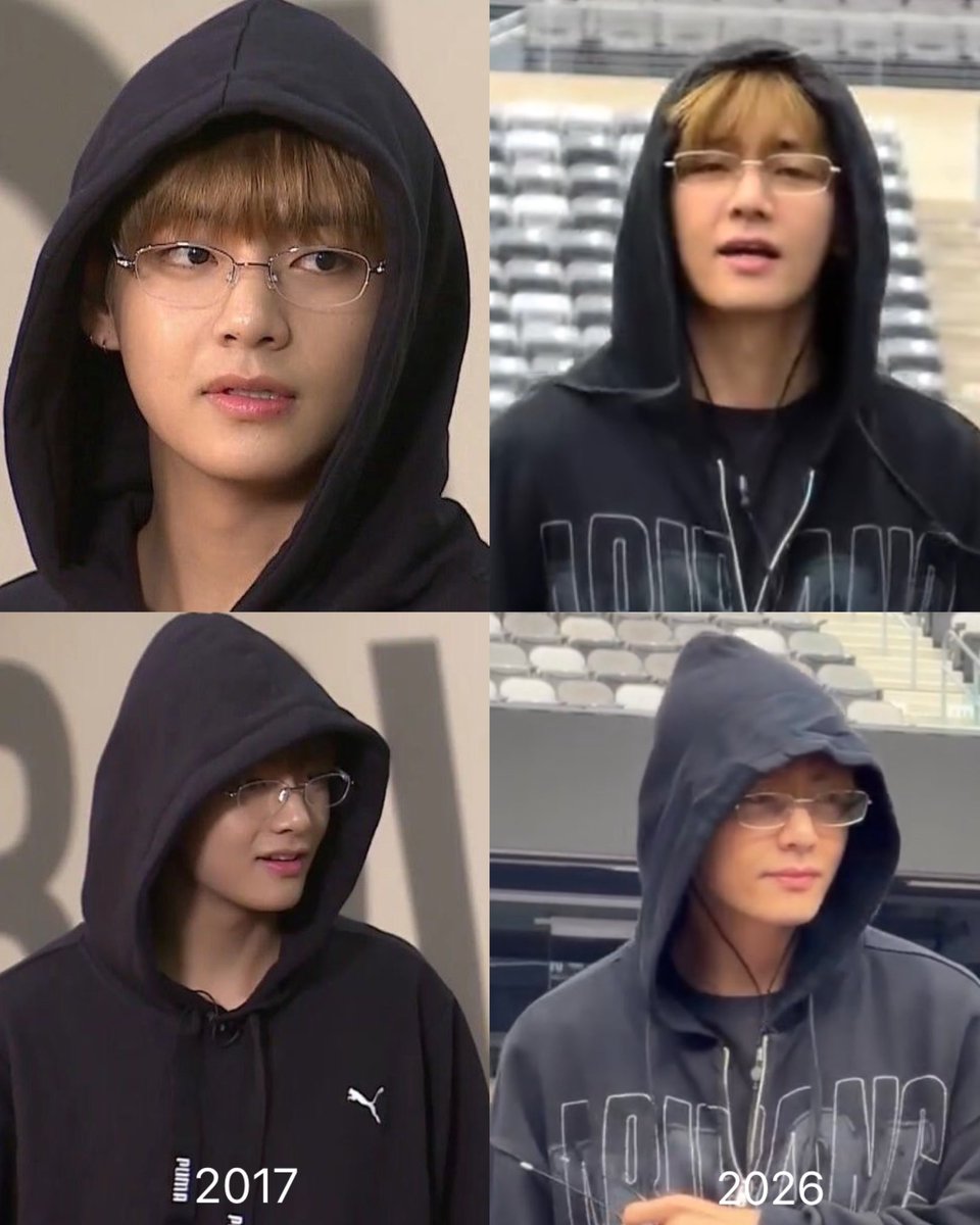 Taehyungimpact's tweet photo. the fact that these 2 pictures are 10 years apart https://t.co/6CNAazXnP3