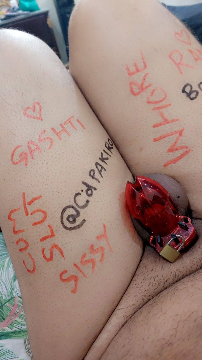 Domkayla05's tweet photo. Look at this denied clitty trapped in its cage, body written on and owned. This is what good girls look like.  If you’re a sissy, beta, or slave craving real online control, chastity tasks, assignments, humiliation, and daily obedience, slide into my DMs right now. https://t.co/EsJuTKNtmT