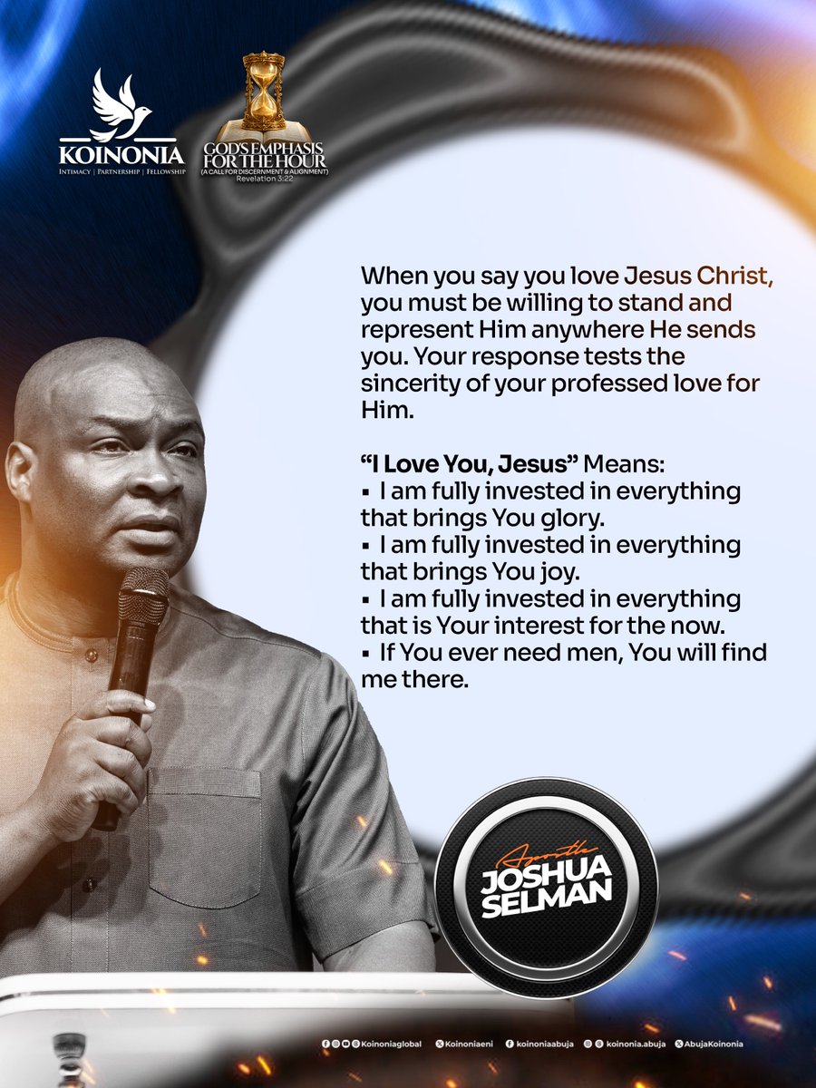 koinoniaeni's tweet photo. #ApostleJoshuaSelman
#GodsEmphasisForTheHour
#ACallForDiscernmentAndAlignment
#KoinoniaAbuja
#KoinoniaGlobal https://t.co/36br3DySZ2