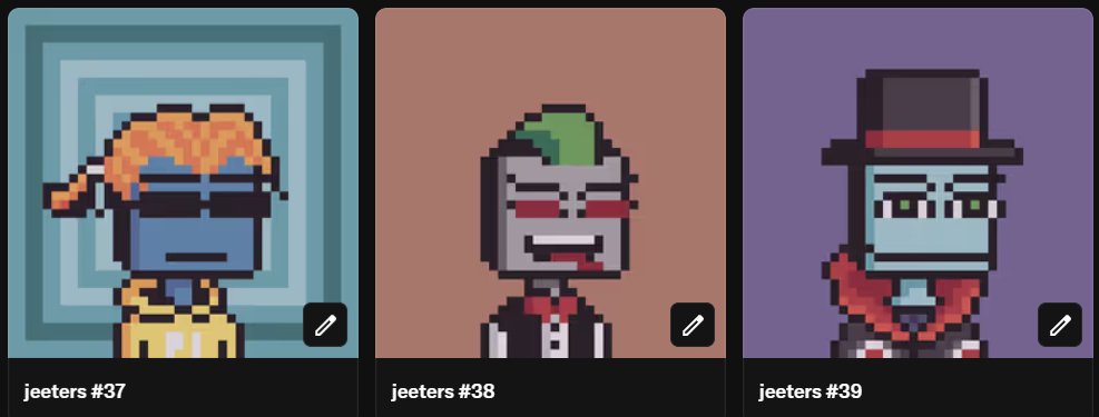 0xDonCrypto's tweet photo. been a long day for me!

finishing art, creating metadata, convert, sort out wallets, adjusting the collection

- behind the scenes jeeter. https://t.co/sw04uPmSDn